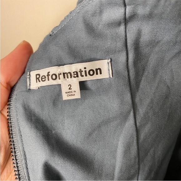 Reformation Tiana Ruched  Low Back Top Size 2 - Picture 13 of 13